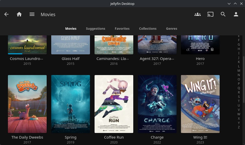 Библиотека Jellyfin Media Player