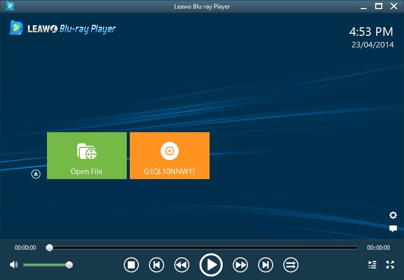 Главное окно Leawo Blu-ray Player